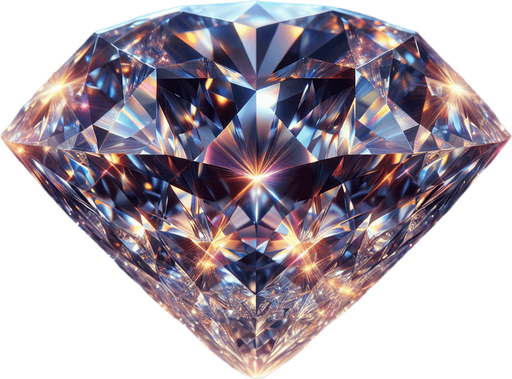 A shimmering diamond sparkles brilliantly,.