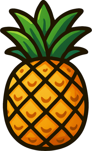 Ananas.
In-Game asset.  2d.  High contrast.  No shadows