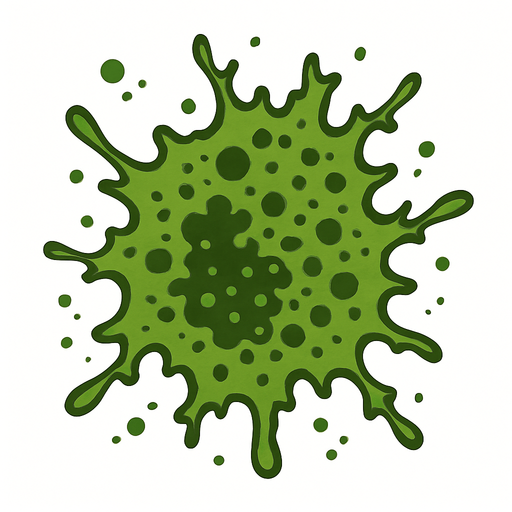 green mold stain 2d.
In-Game asset.  2d.  High contrast.  No shadows