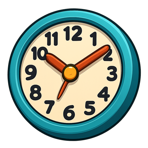 Clock.
In-Game asset.  3d.  High contrast.  No shadows