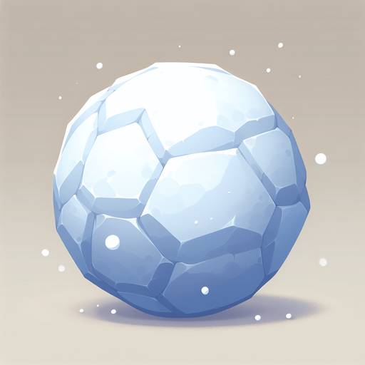 big snowball.
Single Game Texture. In-Game asset. 2d. Blank background. High contrast. No shadows.