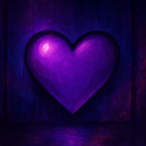 semi-realistic comic book style, moody neon lighting, lo-fi urban atmosphere, rich textures, cinematic framing, purple and blue tones, soft gradients, ambient reflections