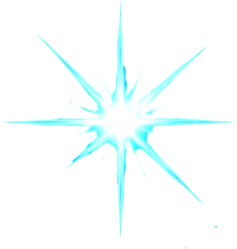A magical sci-fi starburst explosion for a 2D game effect, with a bright blue and white energy core bursting outward in radiant spikes, surrounded by glowing particles, swirling light trails, and a soft nebula-like aura. The effect should feel like a powerful portal discharge or dimensional rift opening, with dynamic energy and cinematic glow. Transparent background, digital art style, top-down angle, ideal for sprite use in games..
In-Game asset.  2d.  High contrast.  No shadows