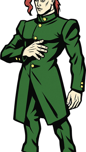 Kakyoin cuerpo completo jojo's.
In-Game asset.  2d.  High contrast.  No shadows