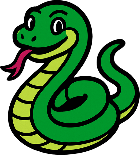 Snake.
In-Game asset.  2d.  High contrast.  No shadows