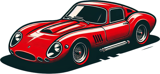 FERRARI.
Single Game Texture. In-Game asset. 2d. Blank background. High contrast. No shadows.