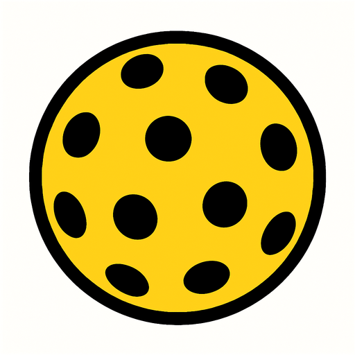 Yellow ball with black dots.
In-Game asset.  2d.  High contrast.  No shadows