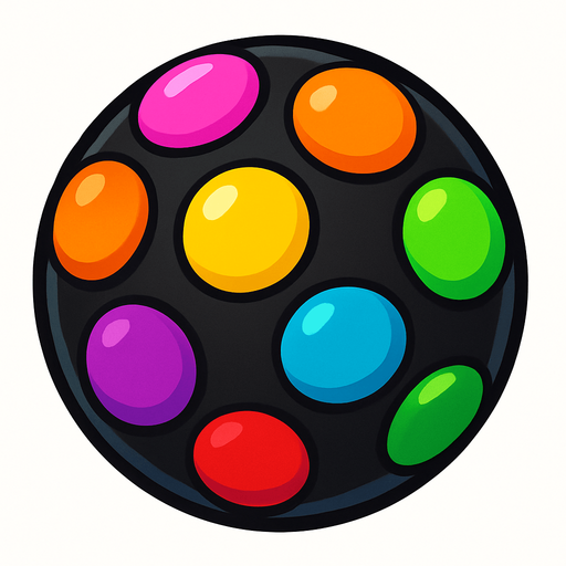 Color bomb gem.
In-Game asset.  2d.  High contrast.  No shadows
