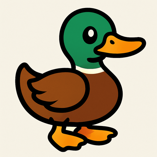 Duck.
In-Game asset.  2d.  High contrast.  No shadows
