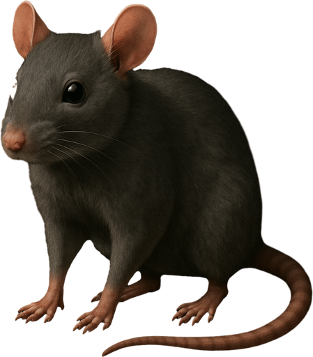 Make it less cartoony and make the rat standing