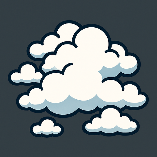 cloudy.
In-Game asset.  2d.  High contrast.  No shadows