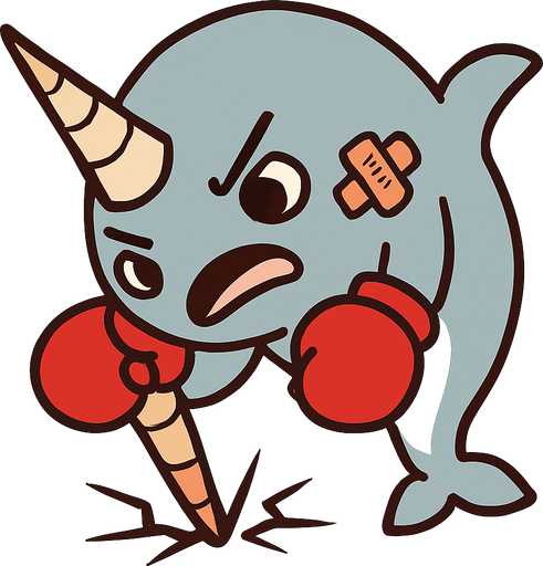 stabbing the floor with horn