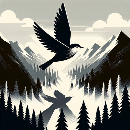 Flying bird.
Single Game Texture.  In-Game asset.  2d.  Blank background.  High contrast.  No shadows