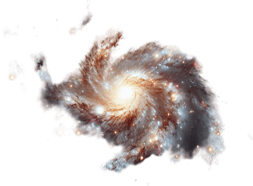 black background ethereal centered galaxy.