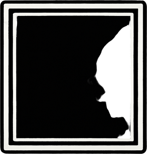 Black rectancle with simple white lined frame.
In-Game asset.  2d.  High contrast.  No shadows