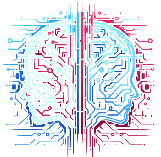 Two stylized head silhouettes (one representing the hero, one the enemy) connected by arcing lines of digital energy or circuit patterns. Color could be a mix of blue (control) and maybe red/purple (target)..
Single Game Texture.  In-Game asset.  2d.  Blank background.  High contrast.  No shadows