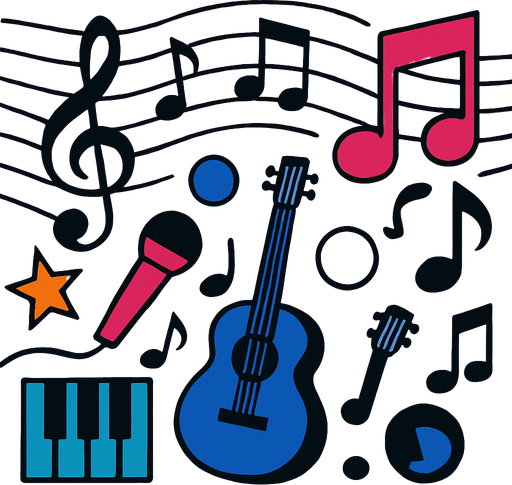 Music back ground.
In-Game asset.  2d.  High contrast.  No shadows