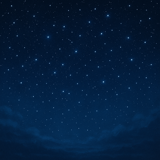 Noche estrellada, algo realista.
In-Game asset.  2d.  High contrast.  No shadows
