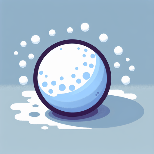 one cartoony snowball.
Single Game Texture. In-Game asset. 2d. Blank background. High contrast. No shadows.