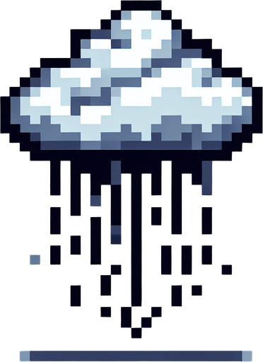 pixel art cloud.
Single Game Texture. In-Game asset. 2d. Blank background. High contrast. No shadows.