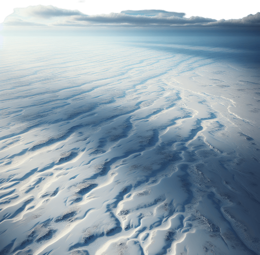 A snow covered plains stretching to horizon. Top down perspective view from afar. Rich winter colors. Illustration. Single Game Texture. In-Game asset. 2d. Blank background. High contrast. No shadows.