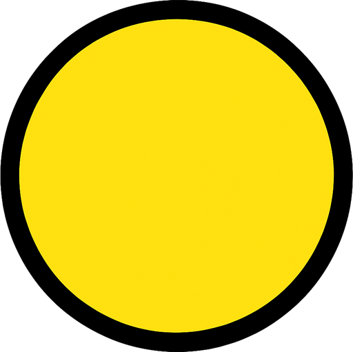 Yellow ball.
In-Game asset.  2d.  High contrast.  No shadows