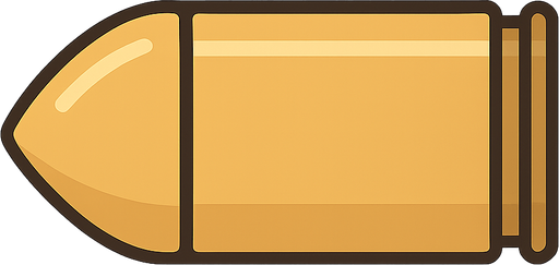 mermi. No background. Transparent background. Blank background. No shadows. 2d. In-Game asset. flat