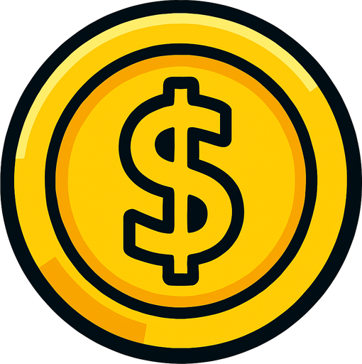 coin.
In-Game asset.  2d.  High contrast.  No shadows. coin