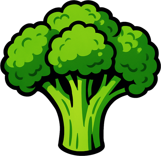 Broccoli.
In-Game asset.  2d.  High contrast.  No shadows