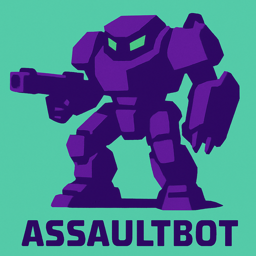 assaultBot.
In-Game asset.  2d.  High contrast.  No shadows