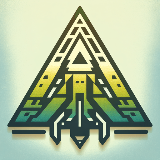 triangular space ship, yellow/green.
Single Game Texture.  In-Game asset.  2d.  Blank background.  High contrast.  No shadows