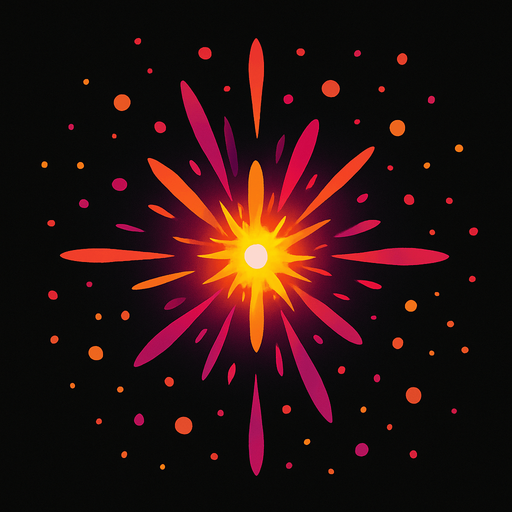 rare Bloom Burst Particle top view.
In-Game asset.  2d.  High contrast.  No shadows
