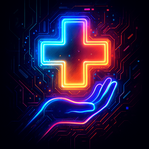 Ability icon 'healing' . cyberpunk. abstract. Futuer. different colors. HD colors