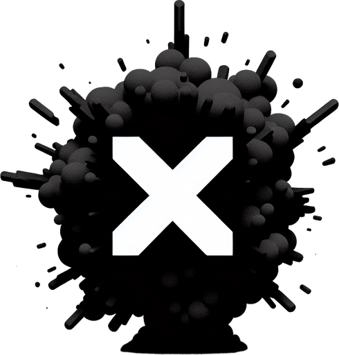 爆炸，里面有X2的字样.
Single Game Texture. In-Game asset. 2d. Blank background. High contrast. No shadows.