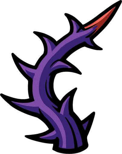thorn.
In-Game asset.  2d.  High contrast.  No shadows