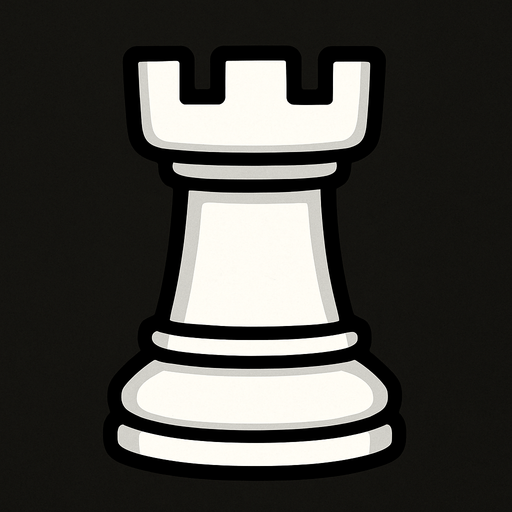 beyaz satranç kalesi.
In-Game asset.  2d.  High contrast.  No shadows