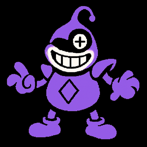 Make me a Deltarune enemy.
In-Game asset.  2d.  High contrast.  No shadows