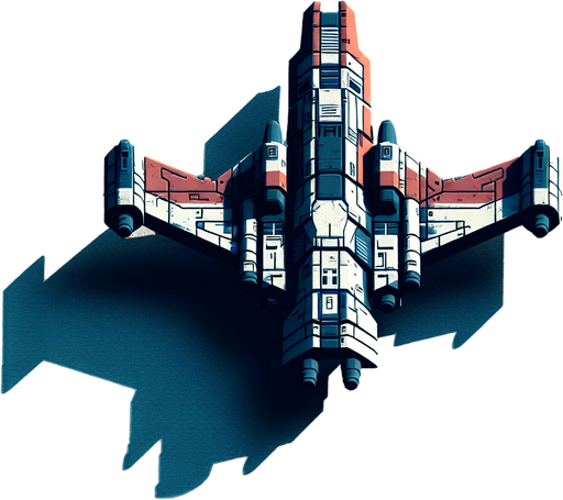 starship yukarıdan bakış 2d oyun için. Single Game Texture. In-Game asset. 2d. Blank background. High contrast. No shadows..
Single Game Texture. In-Game asset. 2d. Blank background. High contrast. No shadows.