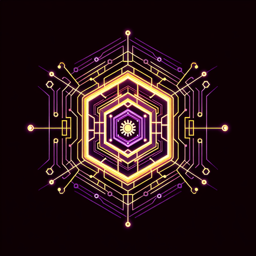 A central geometric core (perhaps hexagonal or a stylized CPU shape) glowing brightly with purple or yellow energy. Energy arcs or circuit patterns could be radiating outwards rapidly, indicating increased power output and speed. Maybe incorporate a subtle gear or fast-forward symbol..
Single Game Texture.  In-Game asset.  2d.  Blank background.  High contrast.  No shadows