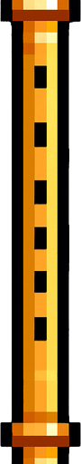 flute pixel art 2d vertical.
In-Game asset.  2d.  High contrast.  No shadows
