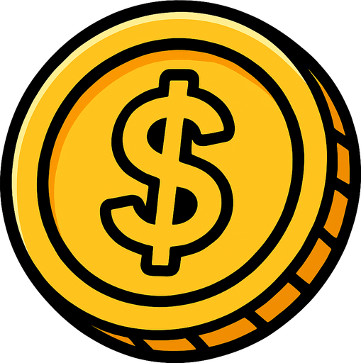 coin.
In-Game asset.  2d.  High contrast.  No shadows