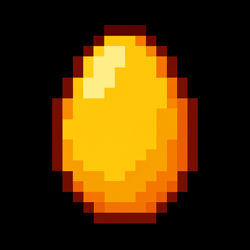 Egg pixel.
In-Game asset.  2d.  High contrast.  No shadows