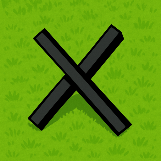 kuş bakışı açısından yeşil çimen üzerinde tanksavar çelik çapraz demir.
In-Game asset.  2d.  High contrast.  No shadows