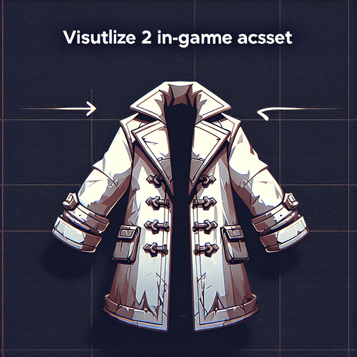 big coat.
Single Game Texture.  In-Game asset.  2d.  Blank background.  High contrast.  No shadows