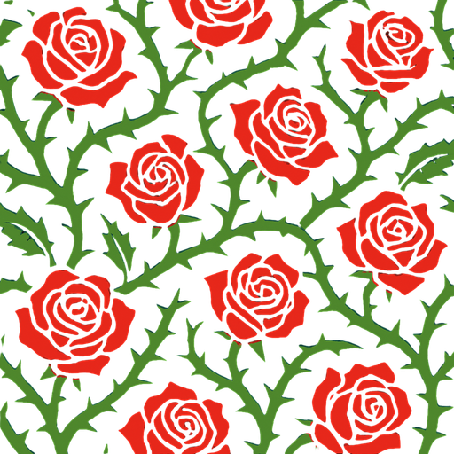 Fond d'écran roses epineuses.
In-Game asset.  2d.  High contrast.  No shadows