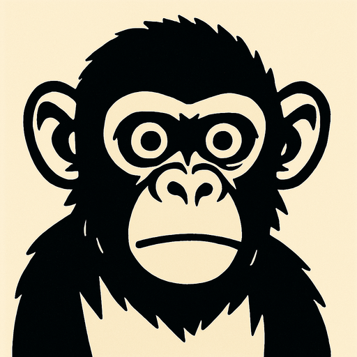 monkey.
High contrast.  No shadows. monkey. monkey