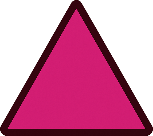 triangulo rosa oscuro.
In-Game asset.  2d.  High contrast.  No shadows