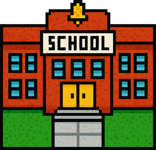 School tile 2d pixilated topdown.
In-Game asset.  2d.  High contrast.  No shadows