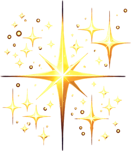single gold sparkle.
Single Game Texture.  In-Game asset.  2d.  Blank background.  High contrast.  No shadows