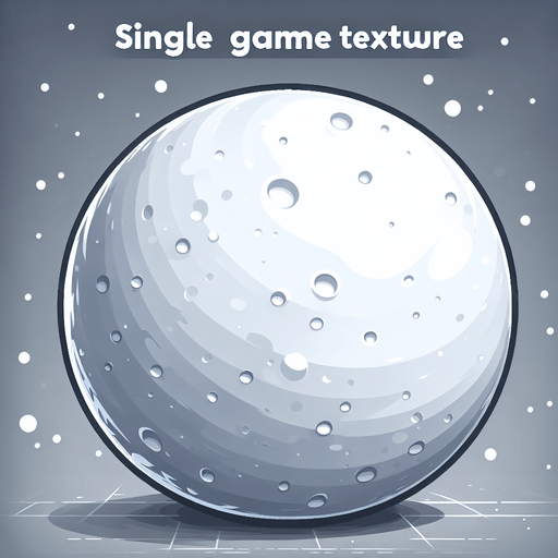 a round giant snowball, cartoon Single Game Texture. In-Game asset. 2d. Blank background. High contrast. No shadows.